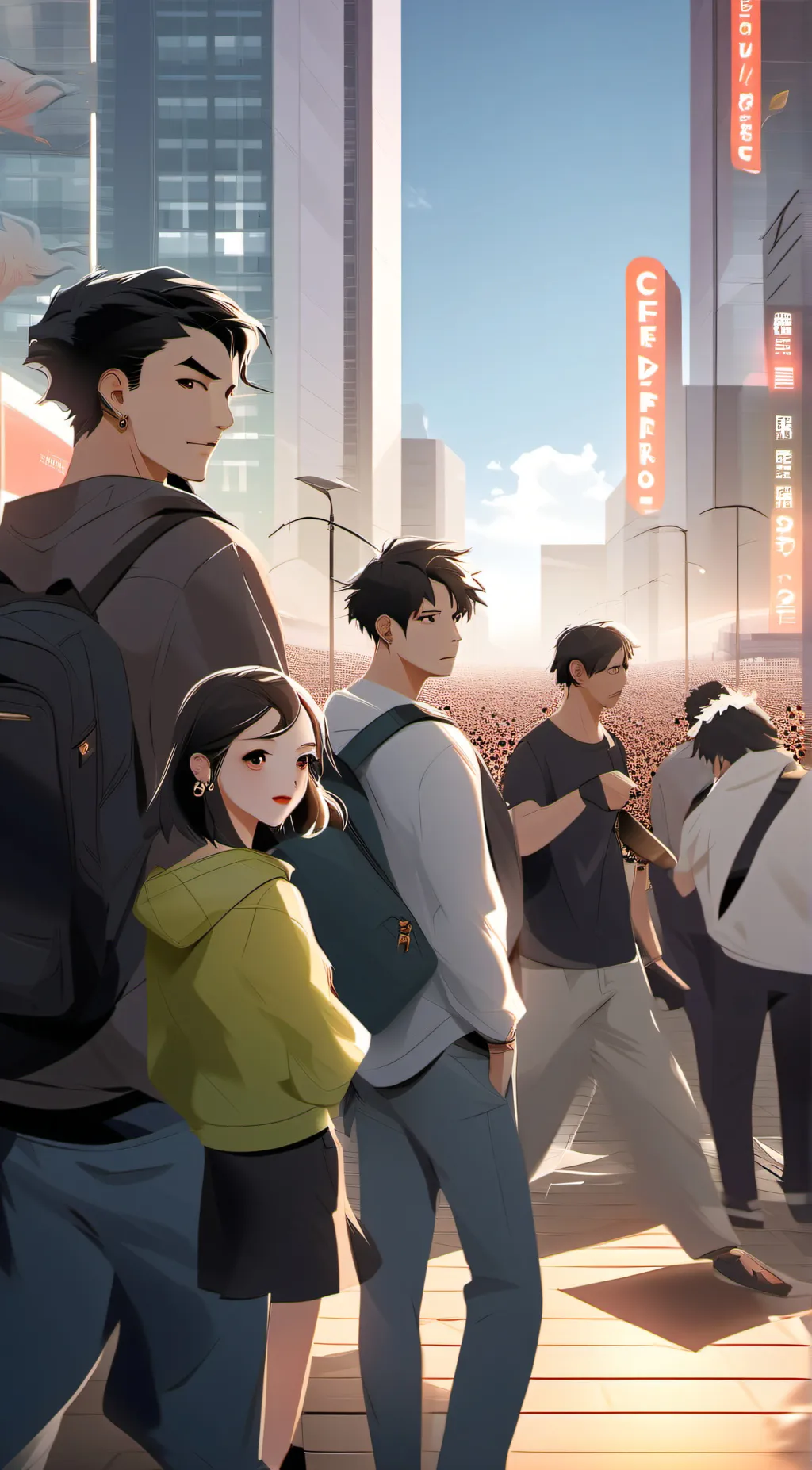 ai character: concert background