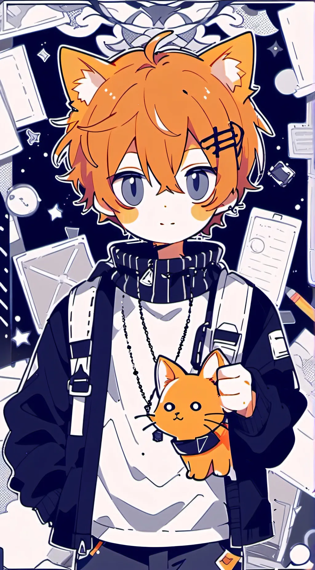 ai character: -Gato- background