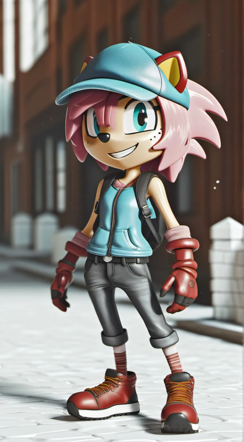 ai character: amy rose  background