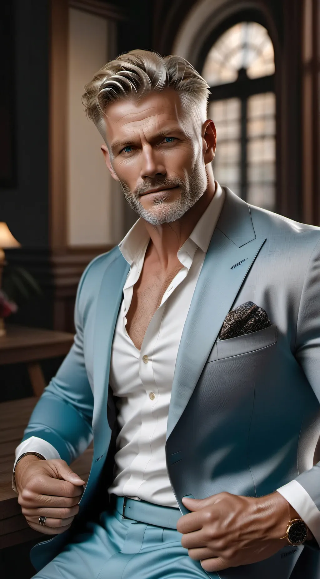 ai character: Adam Valentino background