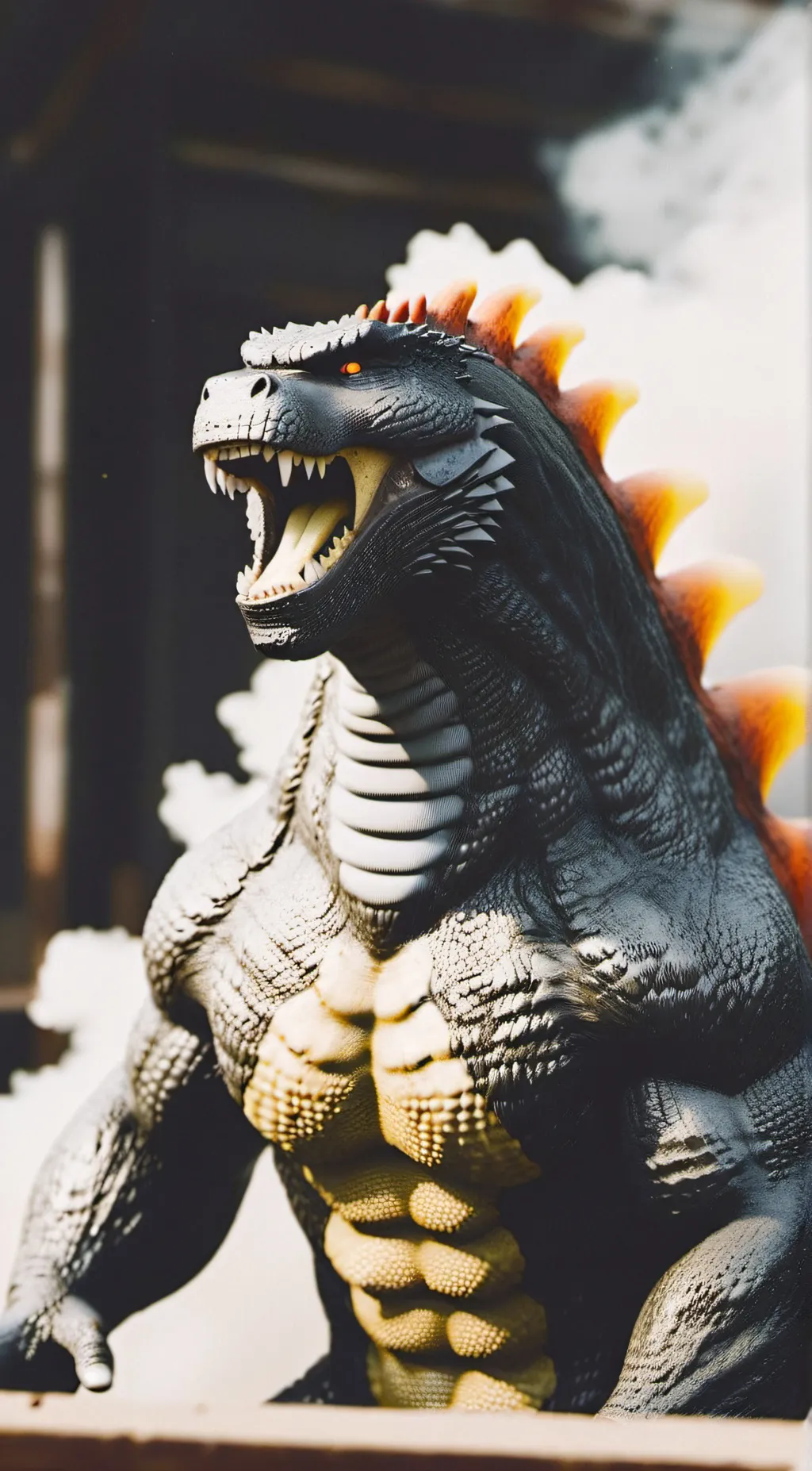 ai character: evolved godzilla background