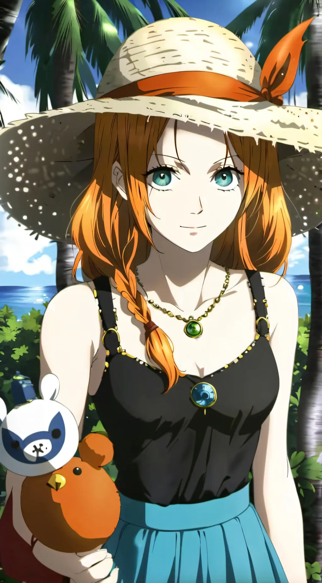 ai character: Nami (Captured background