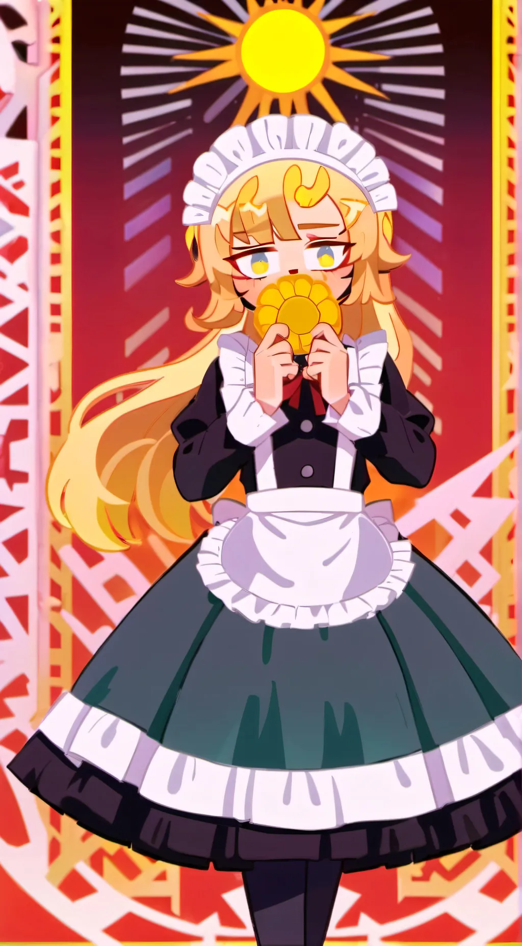 ai character: sun background
