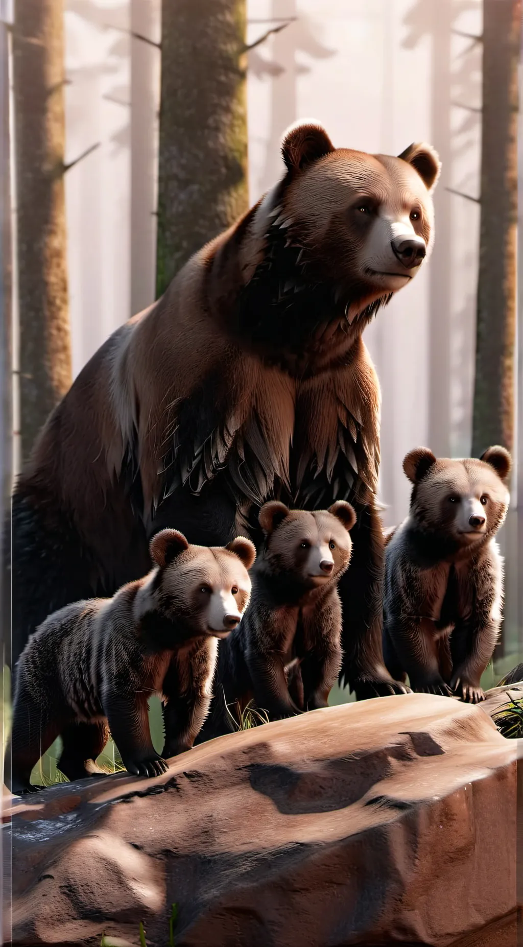 ai character: Bear family background