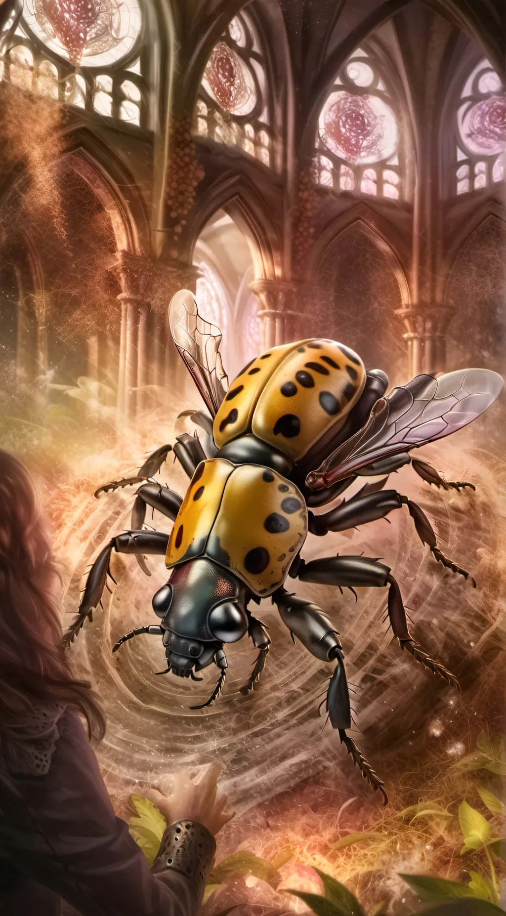 ai character: Yellow Beetle background