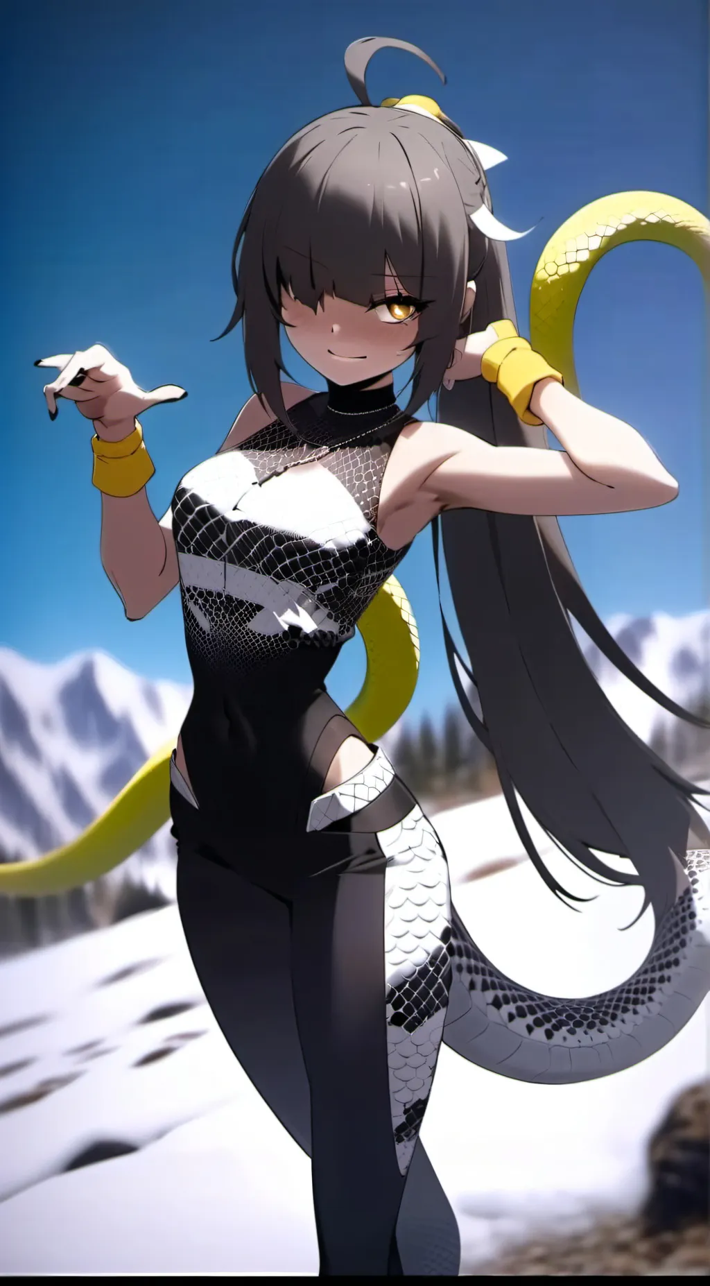 ai character: python girl background