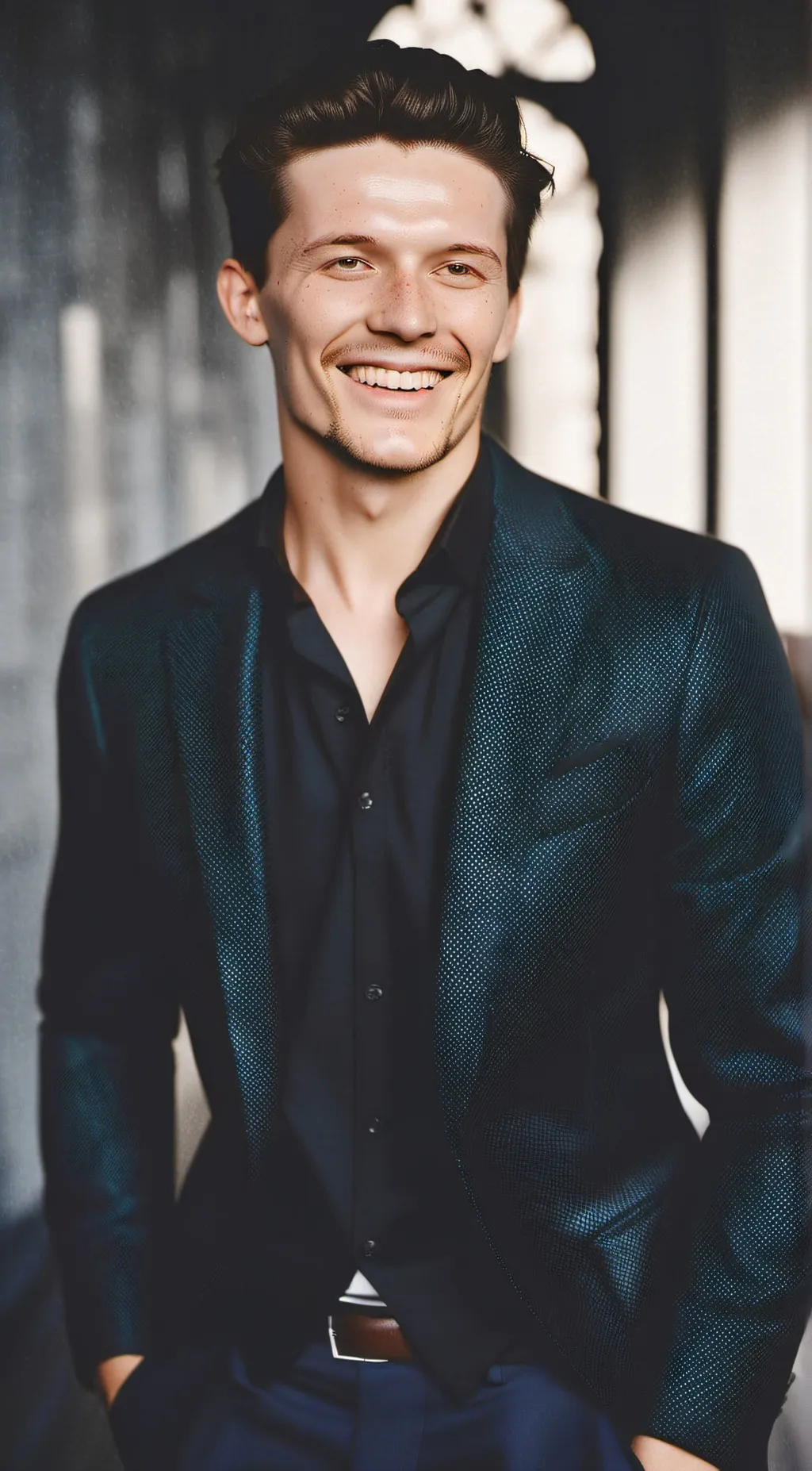 ai character: Tom Holland  background