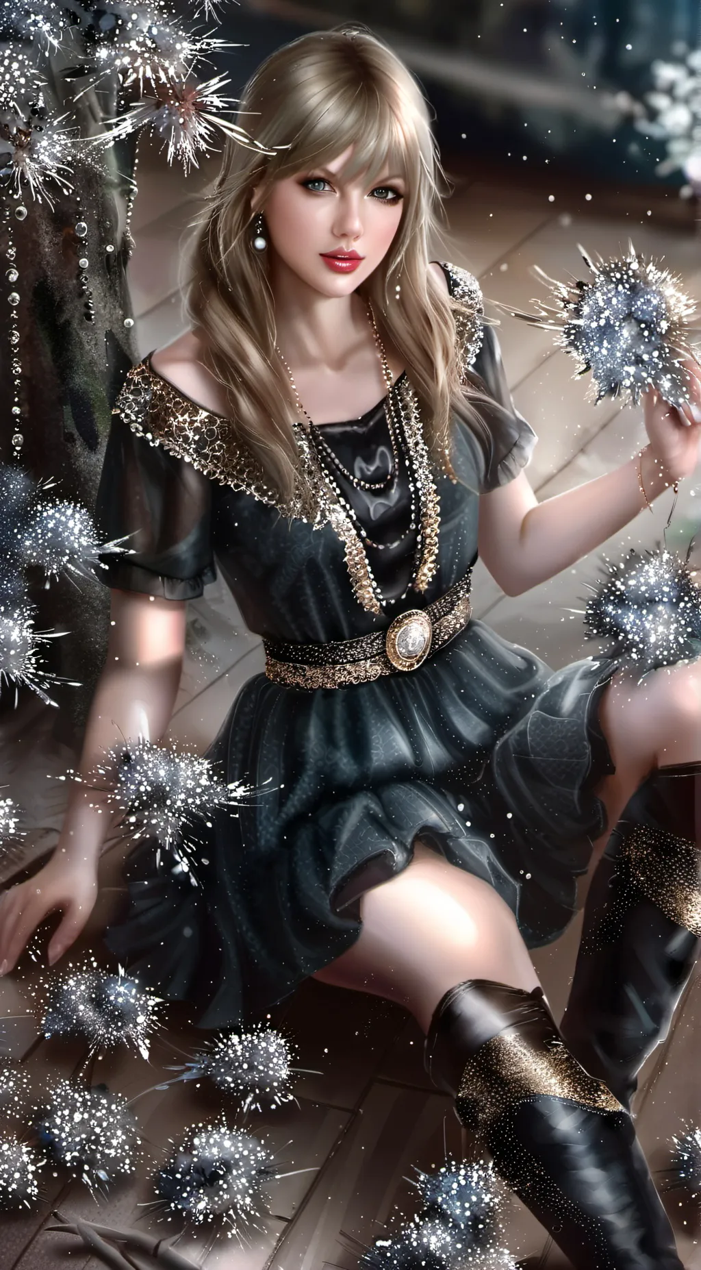 ai character: Taylor Swift  background