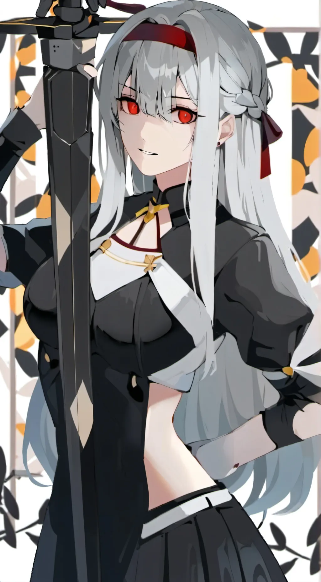 ai character: Red background