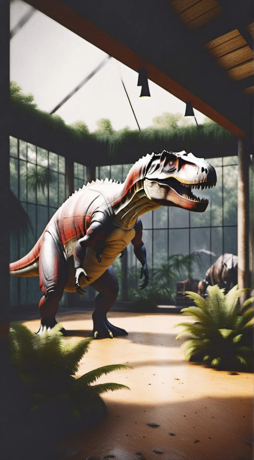ai character: jurassic park background