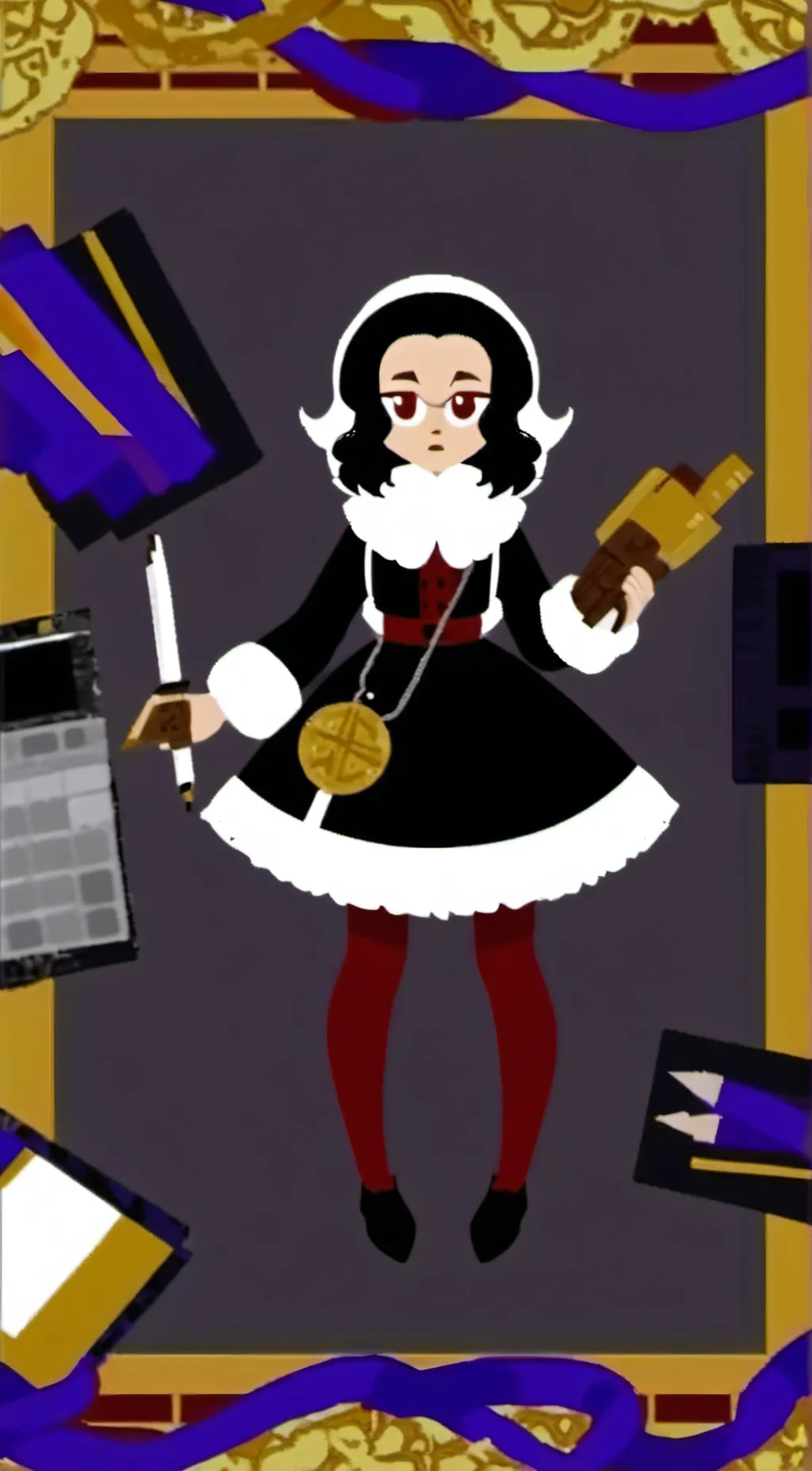 ai character: White Cream Cookie background