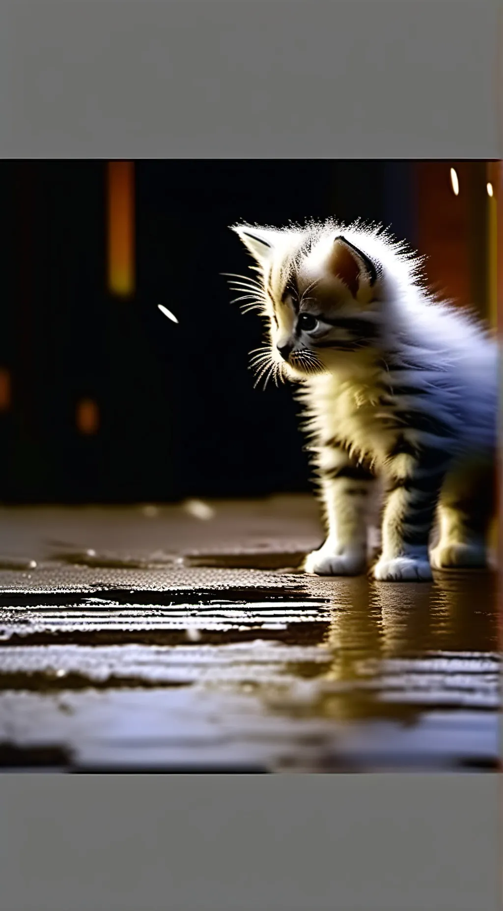 ai character: Rain cat  background