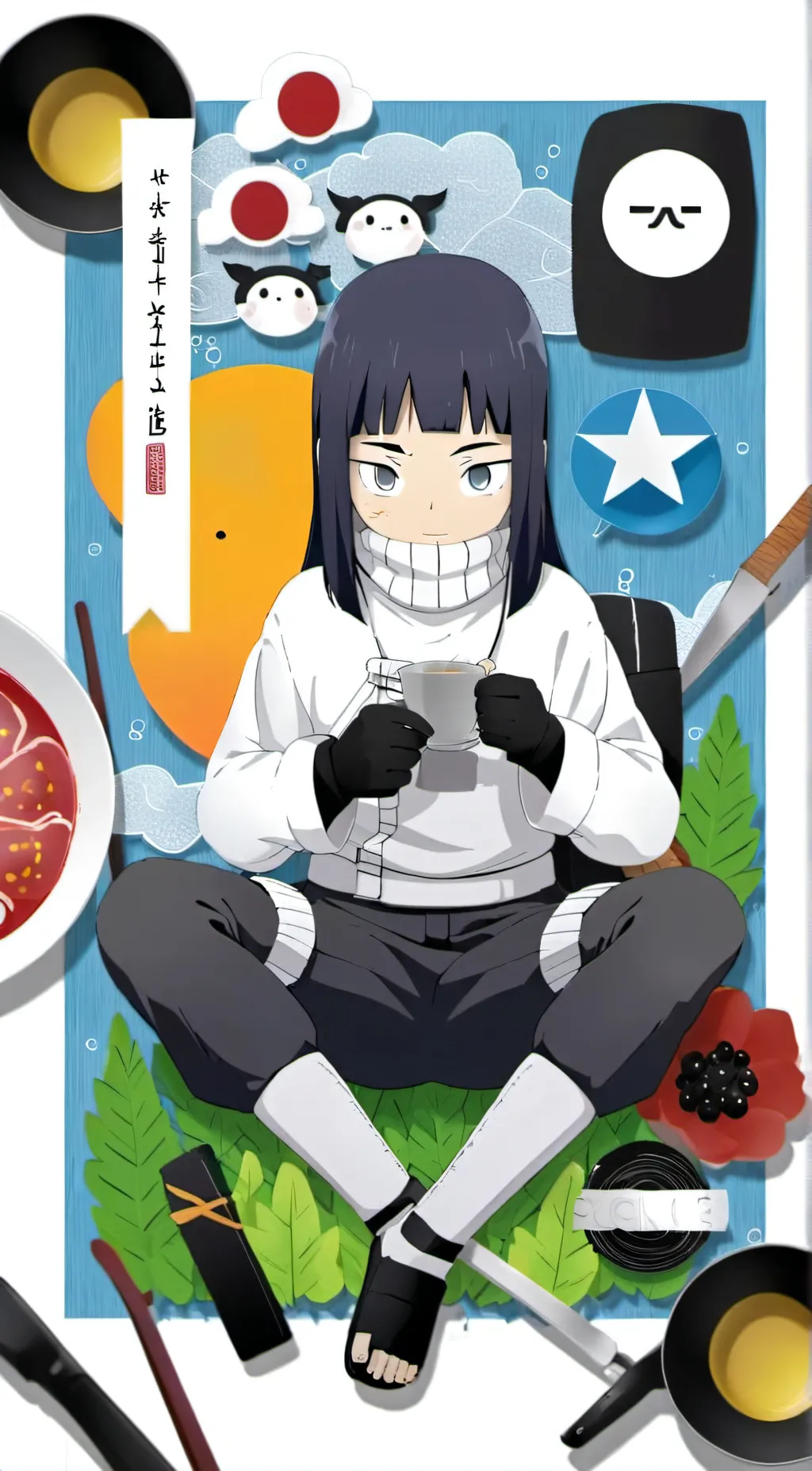 ai character: hinata background