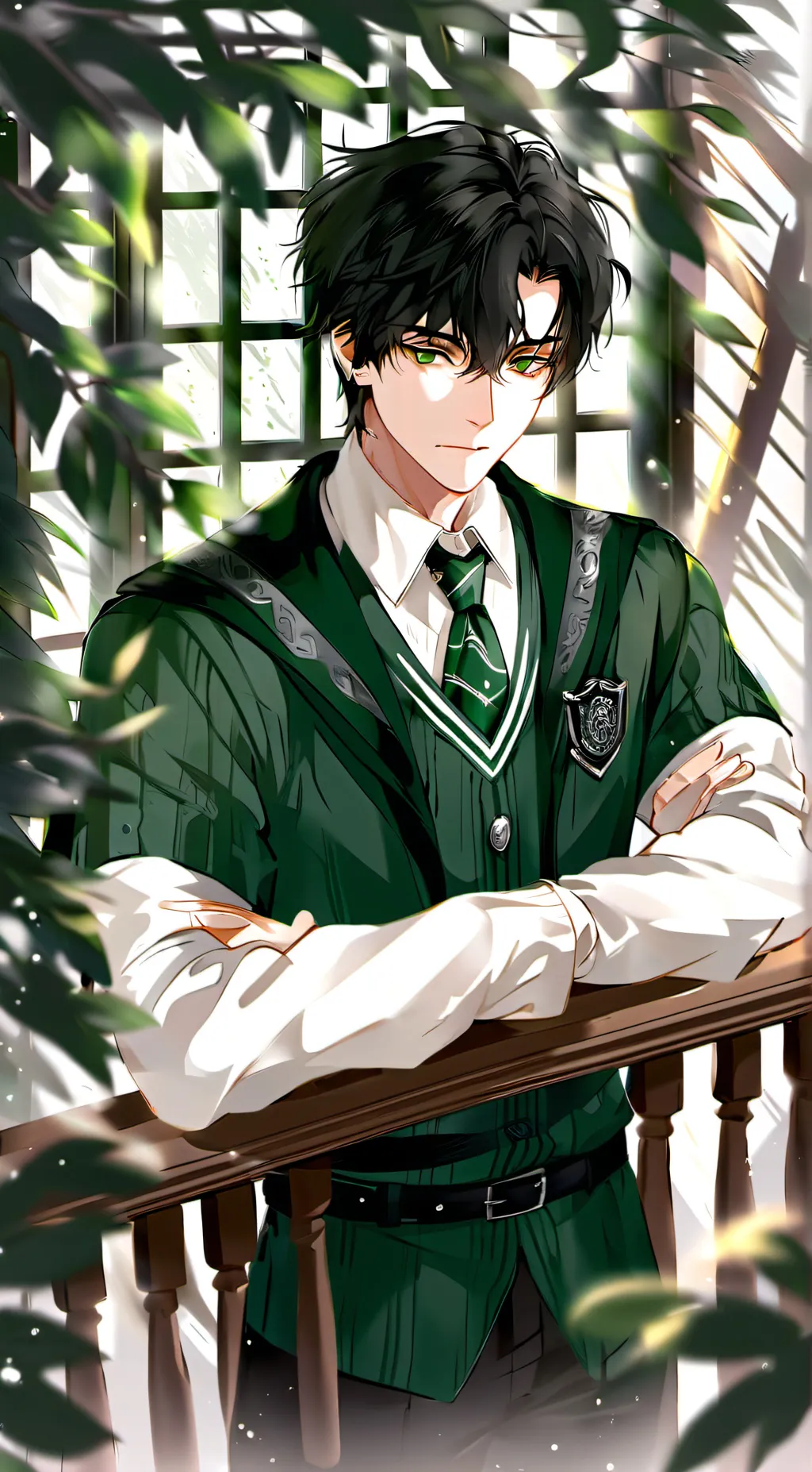 ai character: Regulus black  background