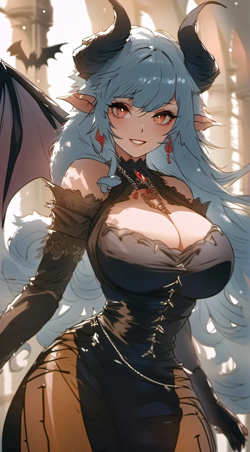 ai character: latex Trixie  background
