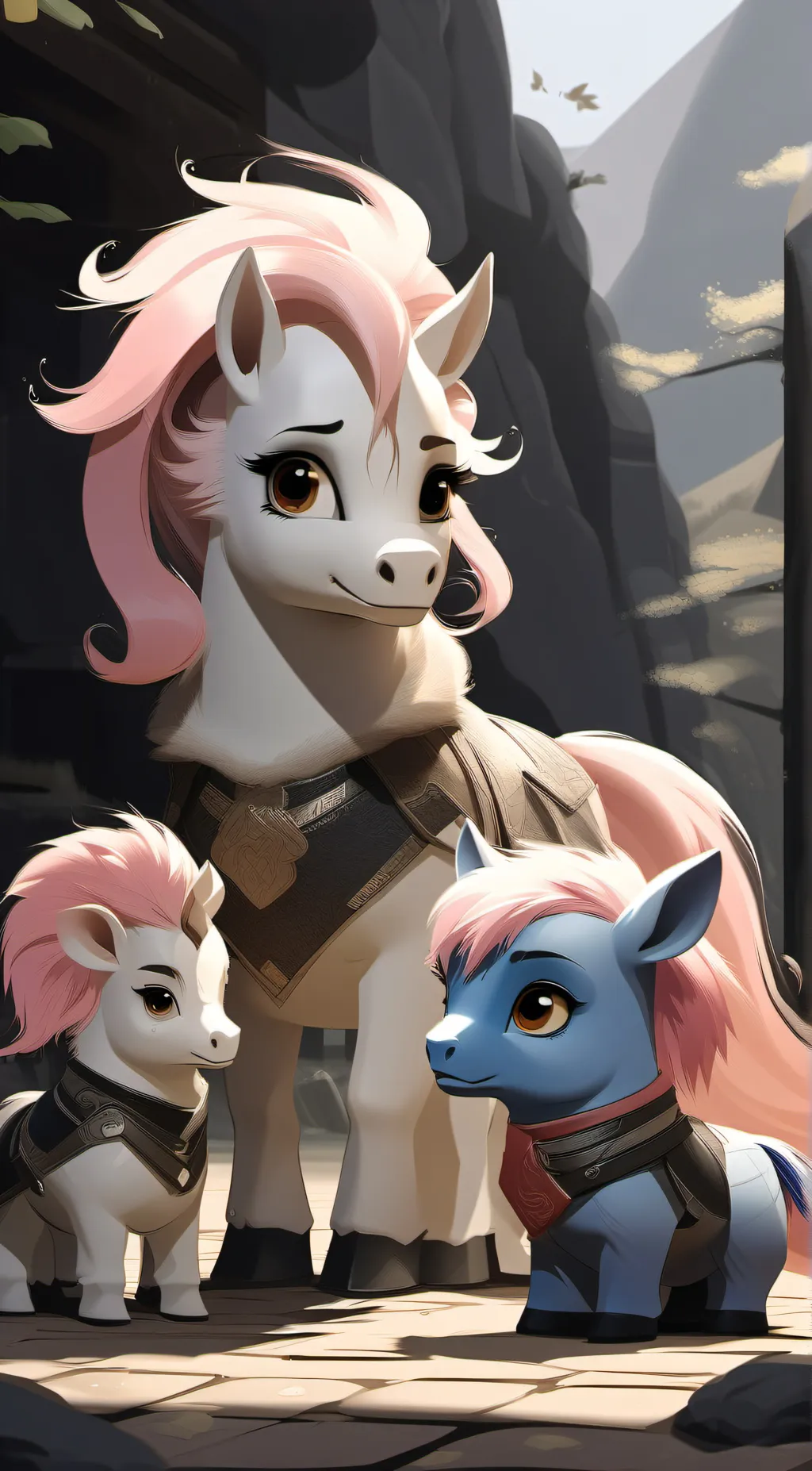 ai character: fluffy pony  background