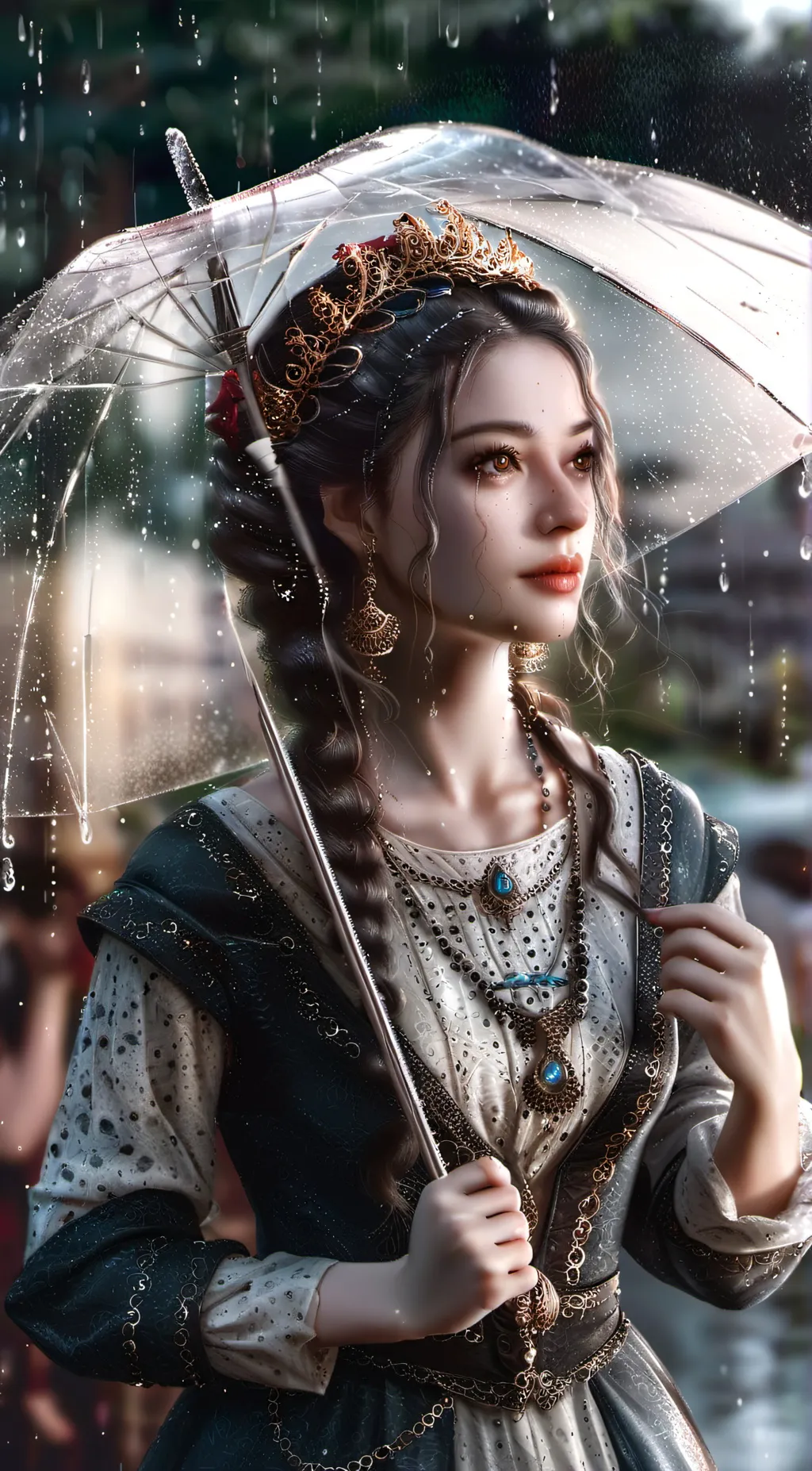 ai character: rose background