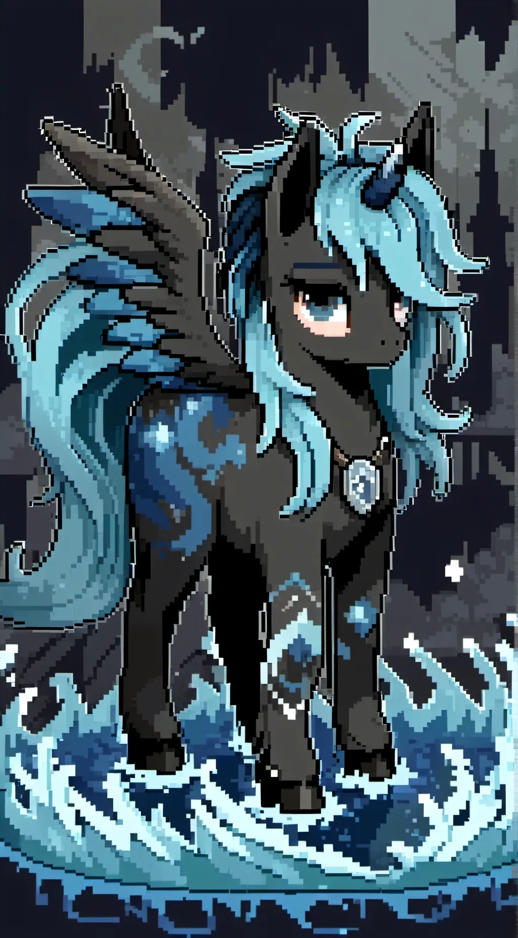 ai character: Sea background