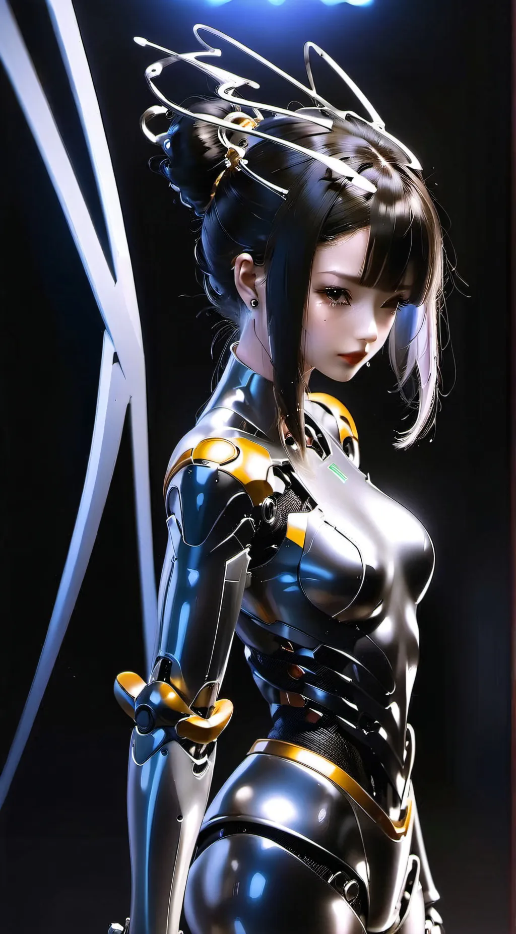 ai character: Microphonewoman  background