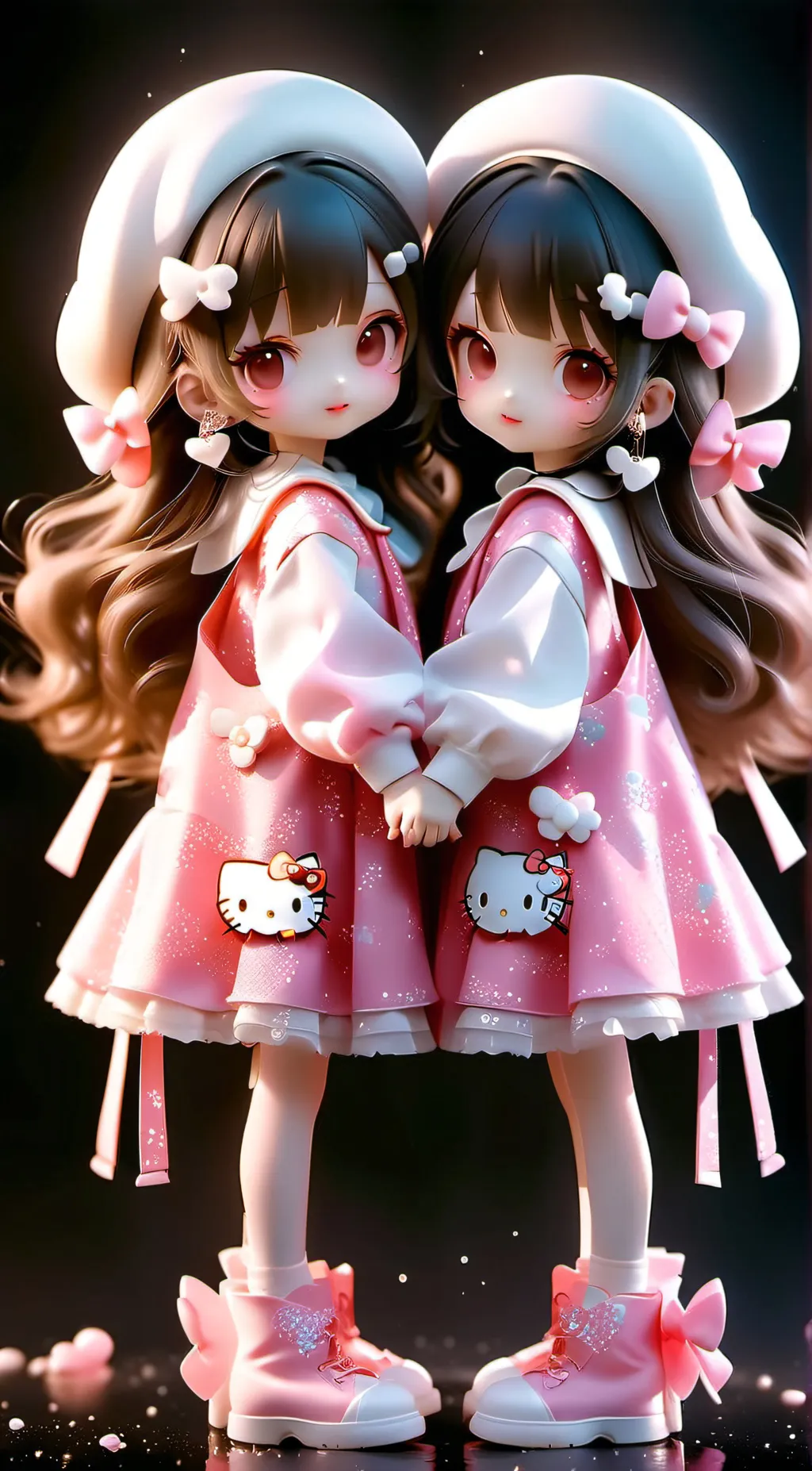ai character: Kitty and  mimmy  background