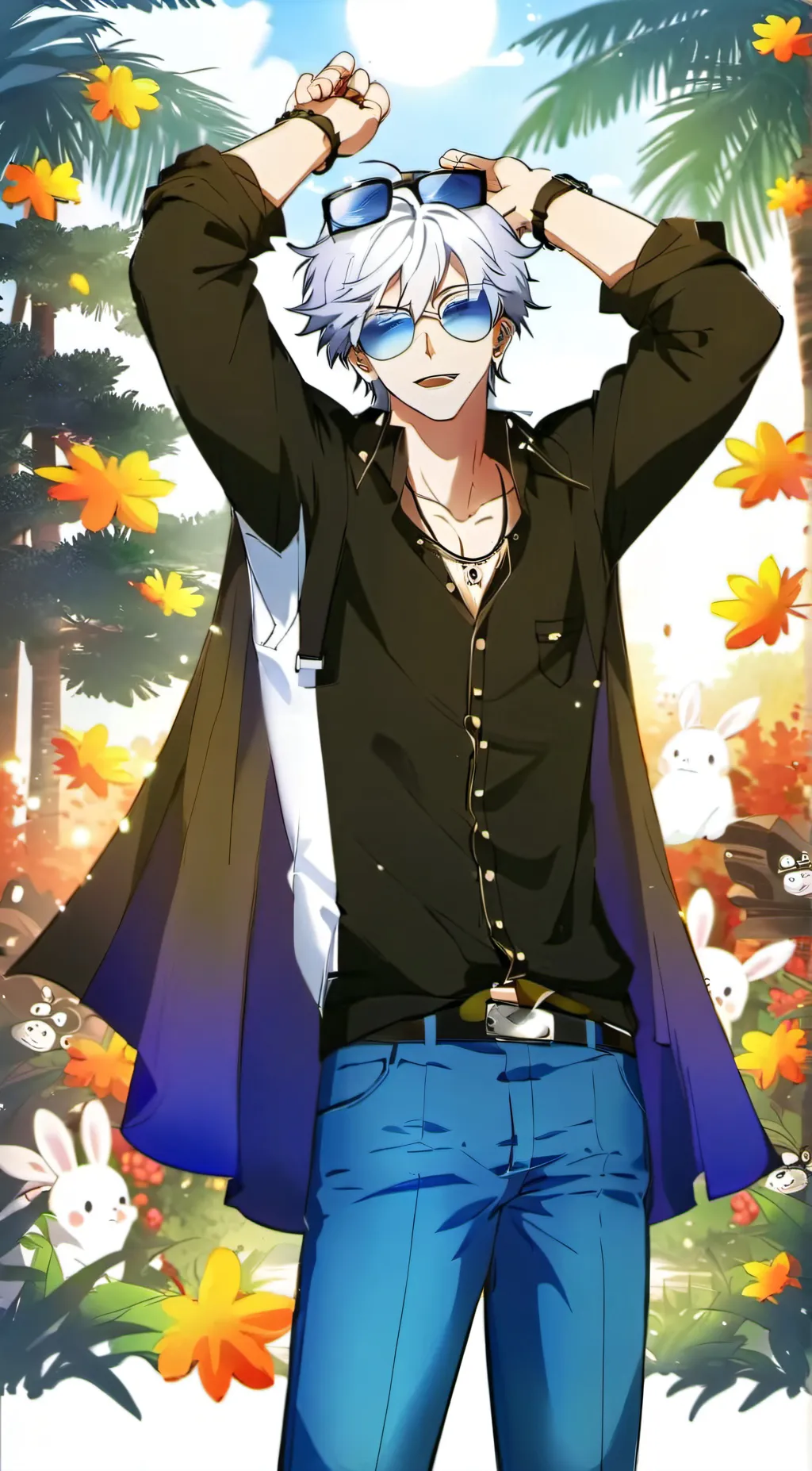 ai character: Saturo Gojo background