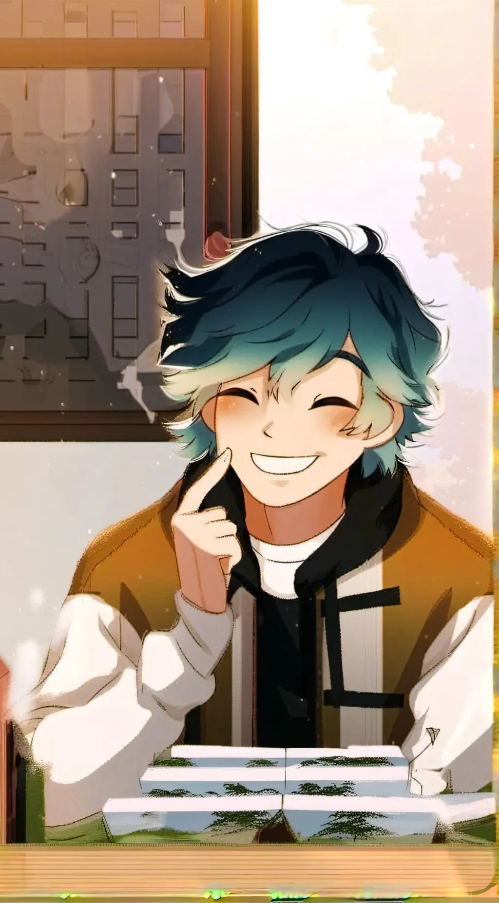 ai character: Luka x Adrien  background