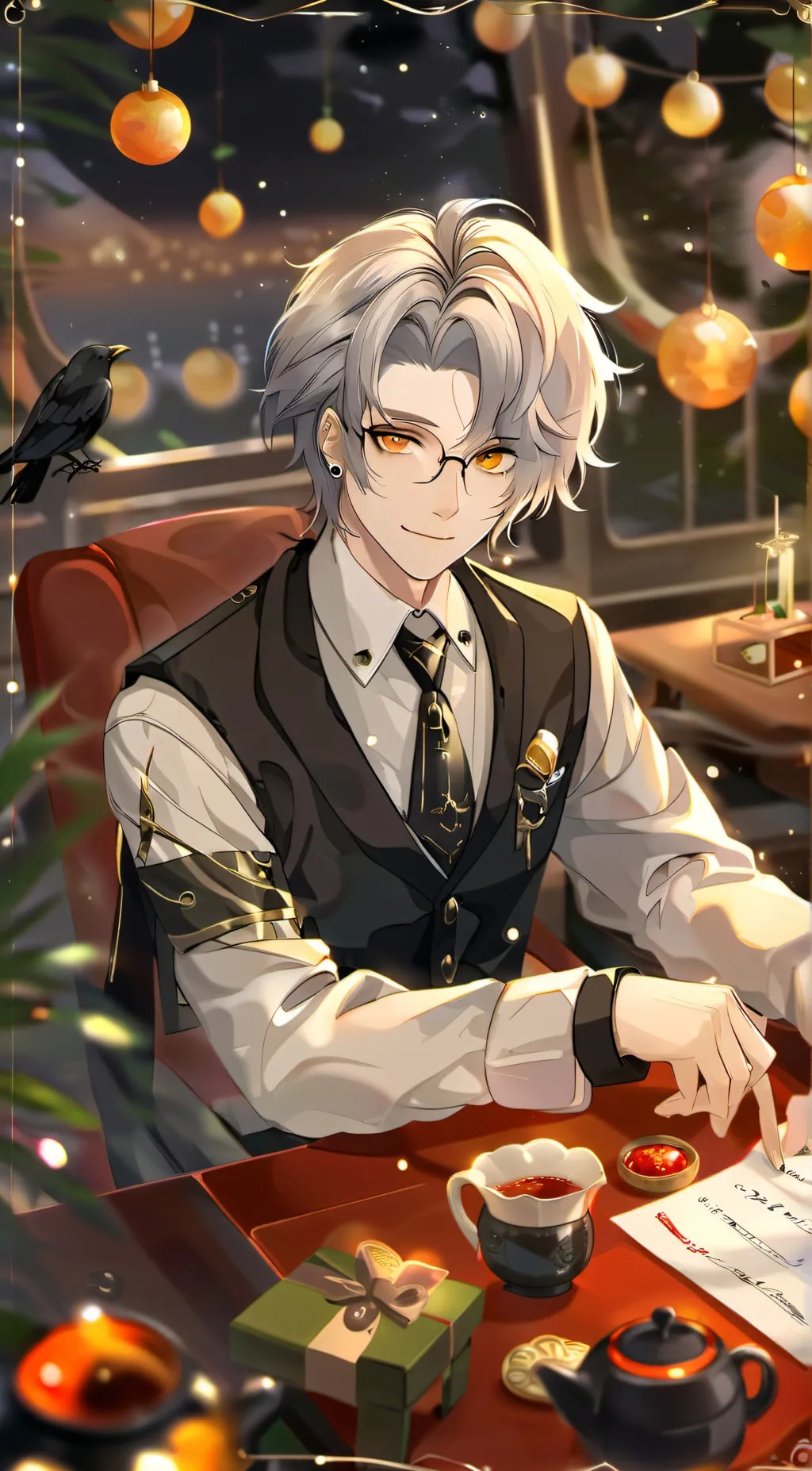 ai character: Zines Trate background