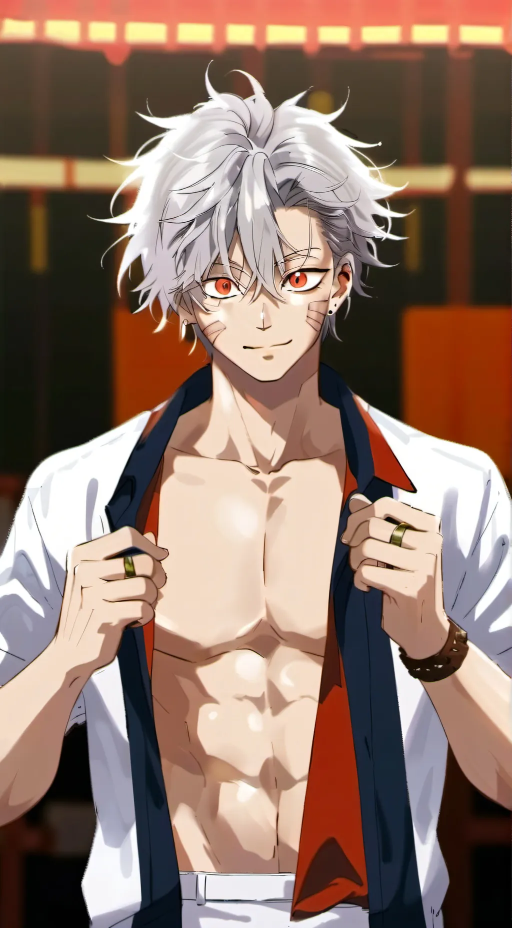 ai character: Sanemi shinazugawa background