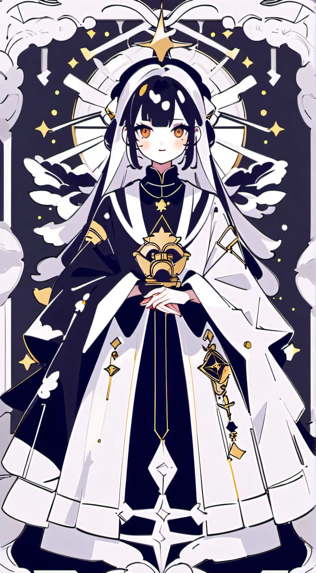 ai character: Lilac background