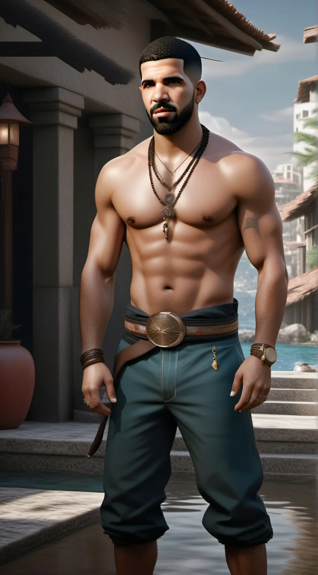 ai character: drake  background