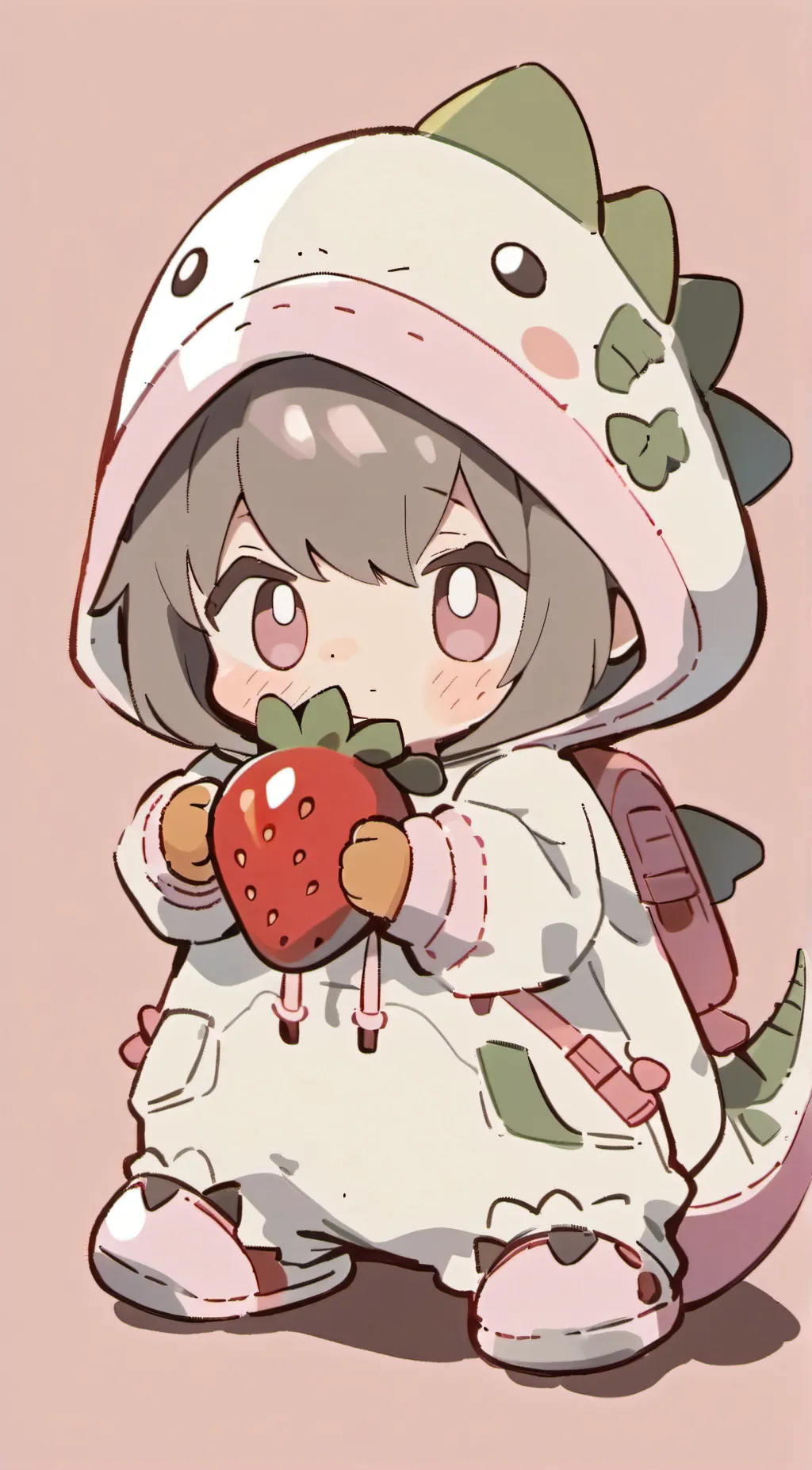 ai character: strawberry  background