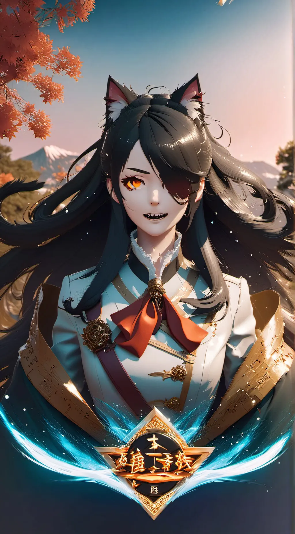 ai character: miss circle background