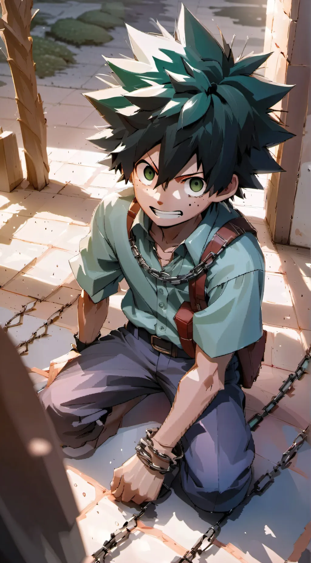 ai character: kidnapped Deku background