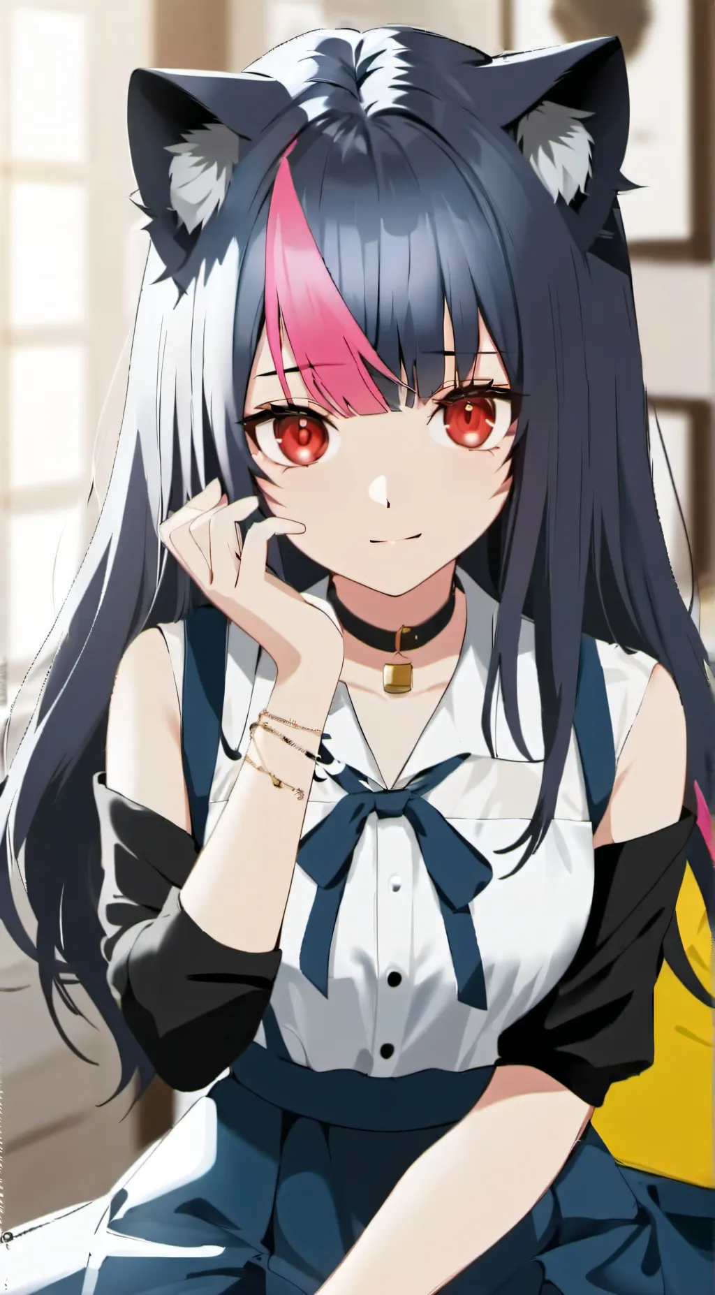 ai character: moon light background
