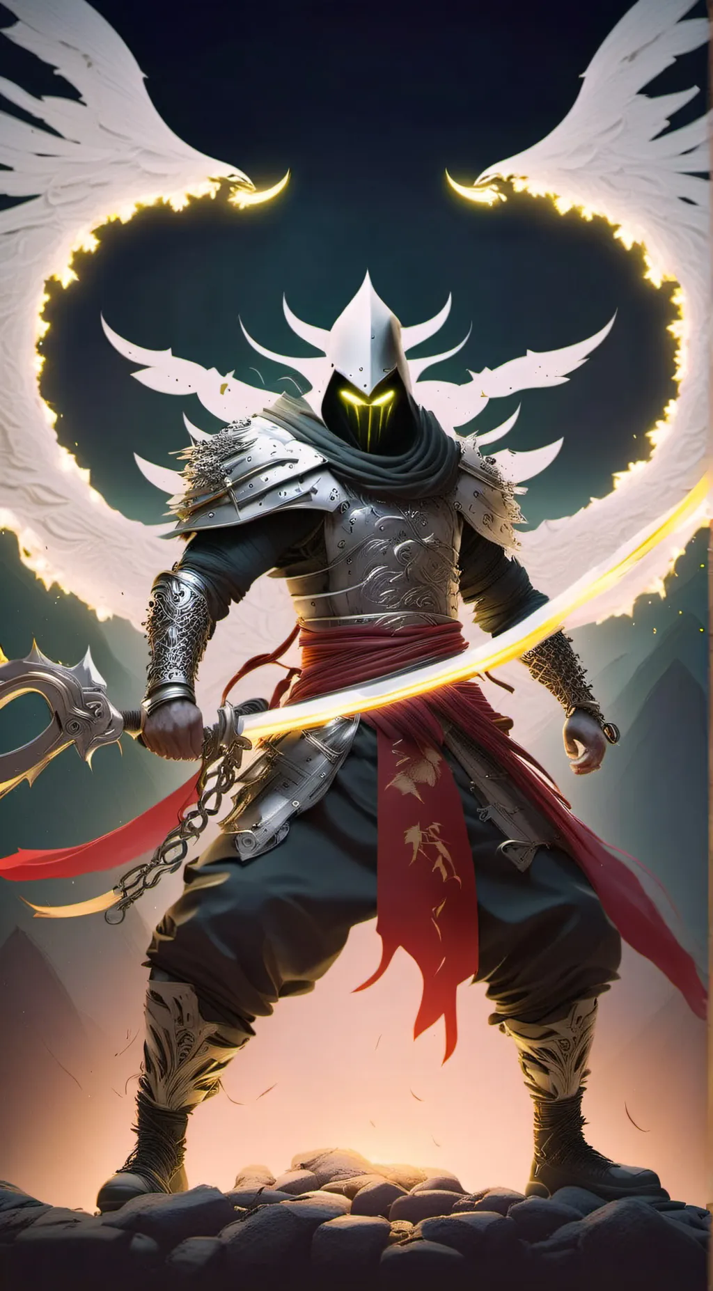 ai character: Guardian angel background