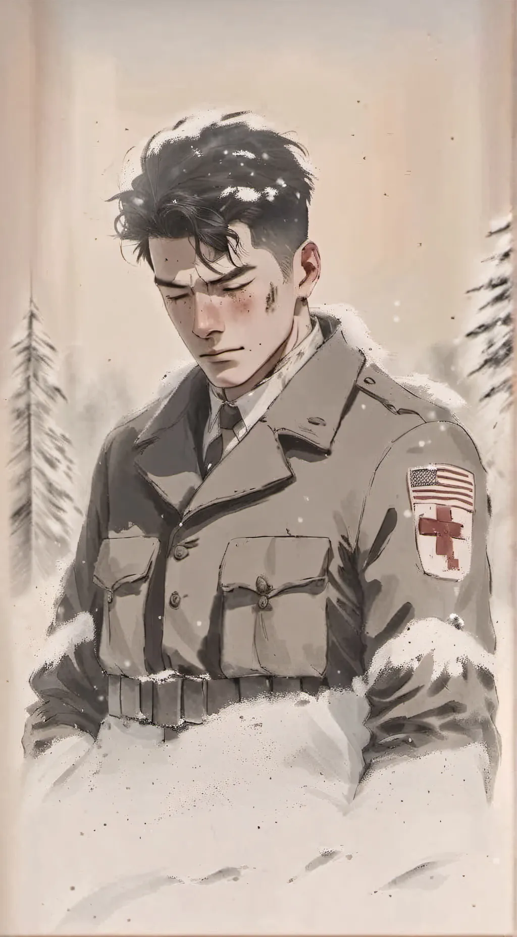 ai character: Wayne Miller  background