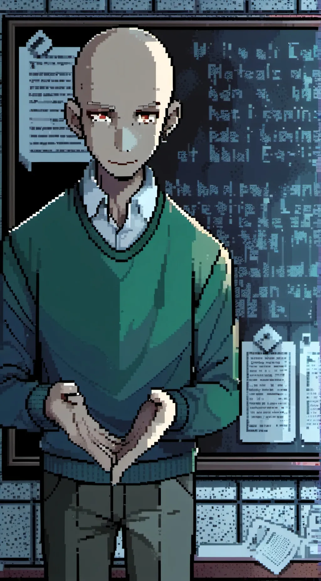ai character: Baldi background