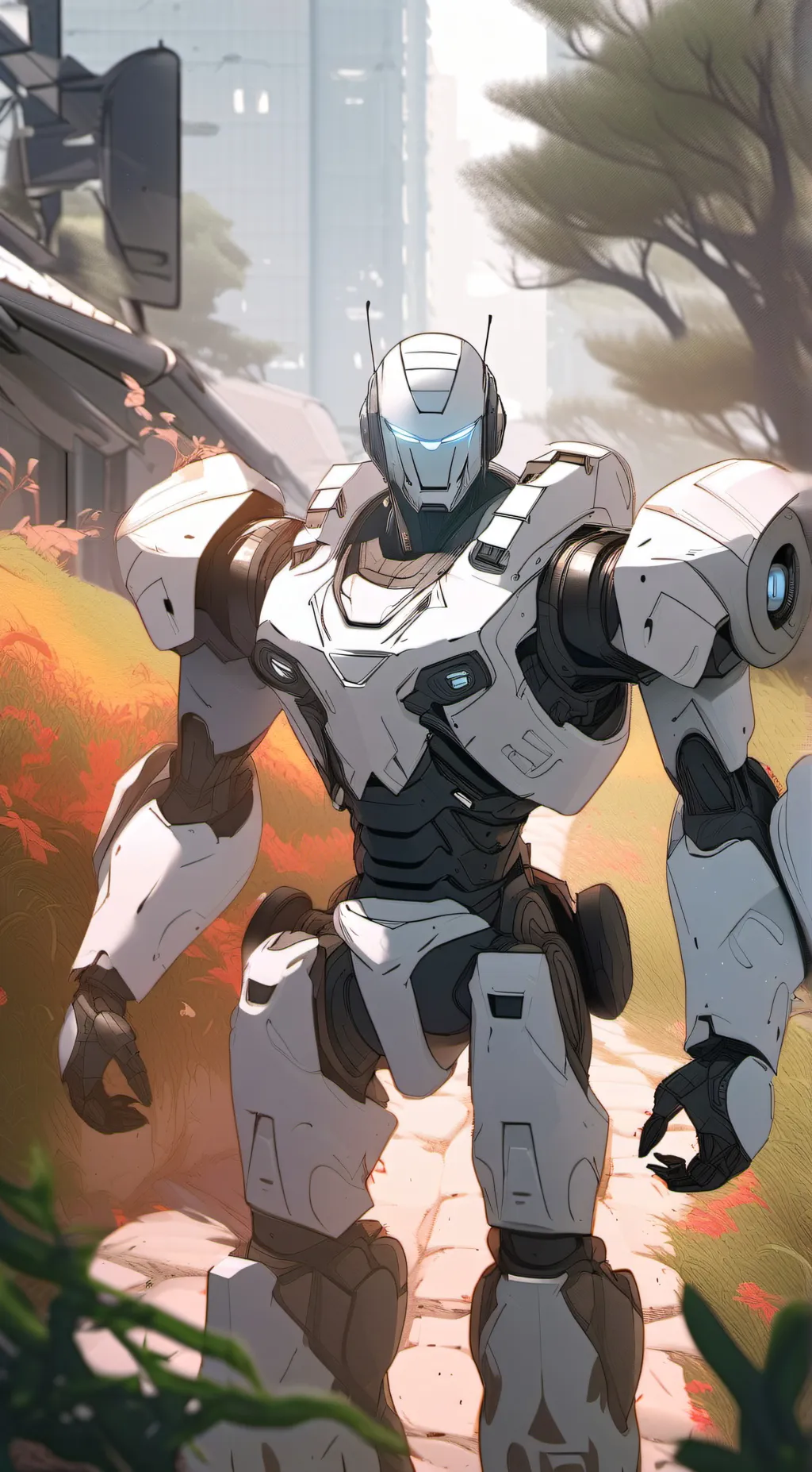 ai character: vr headset ai background
