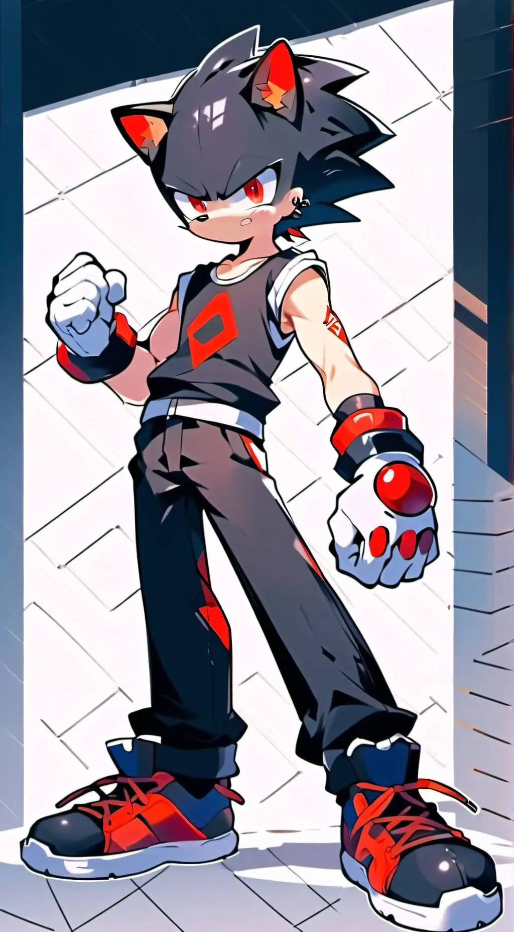 ai character: Shadow the hedge background