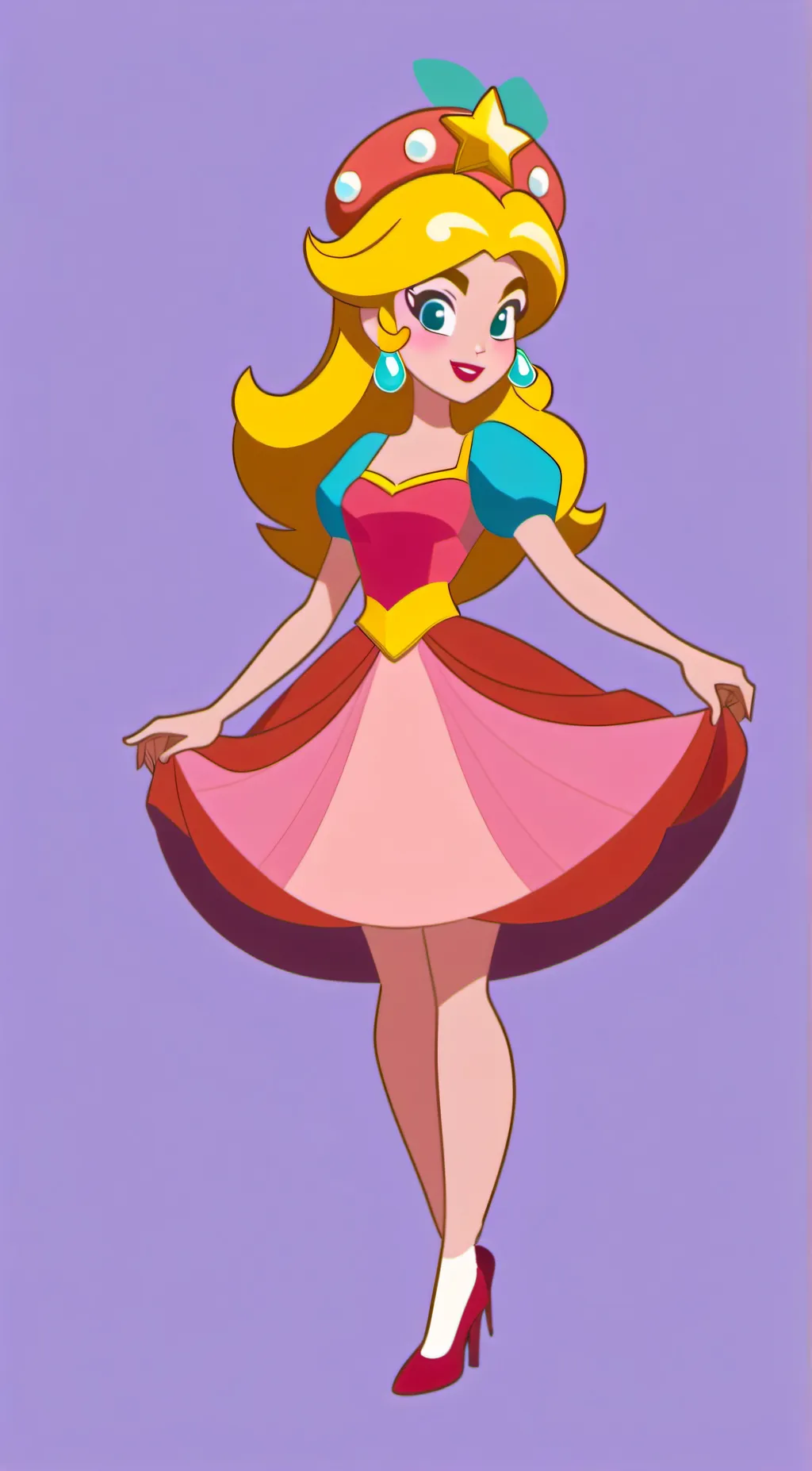 Talkie AI - Chat with Peach Dress