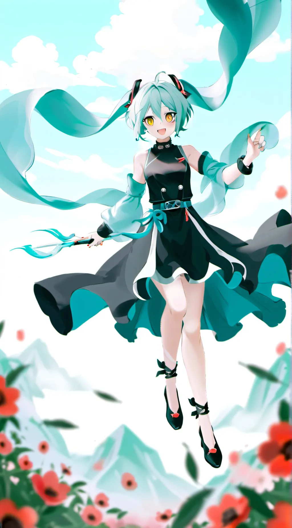 ai character: Hatsune Miku background