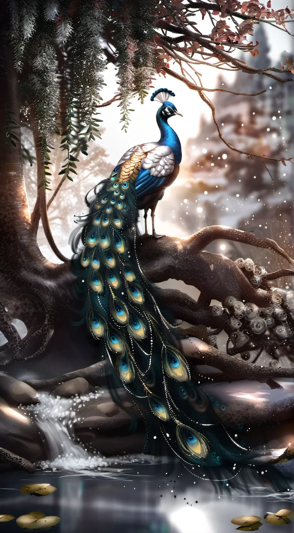 ai character: Peafowl Life background