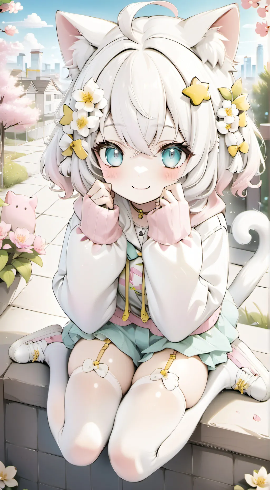 ai character: 猫又 background