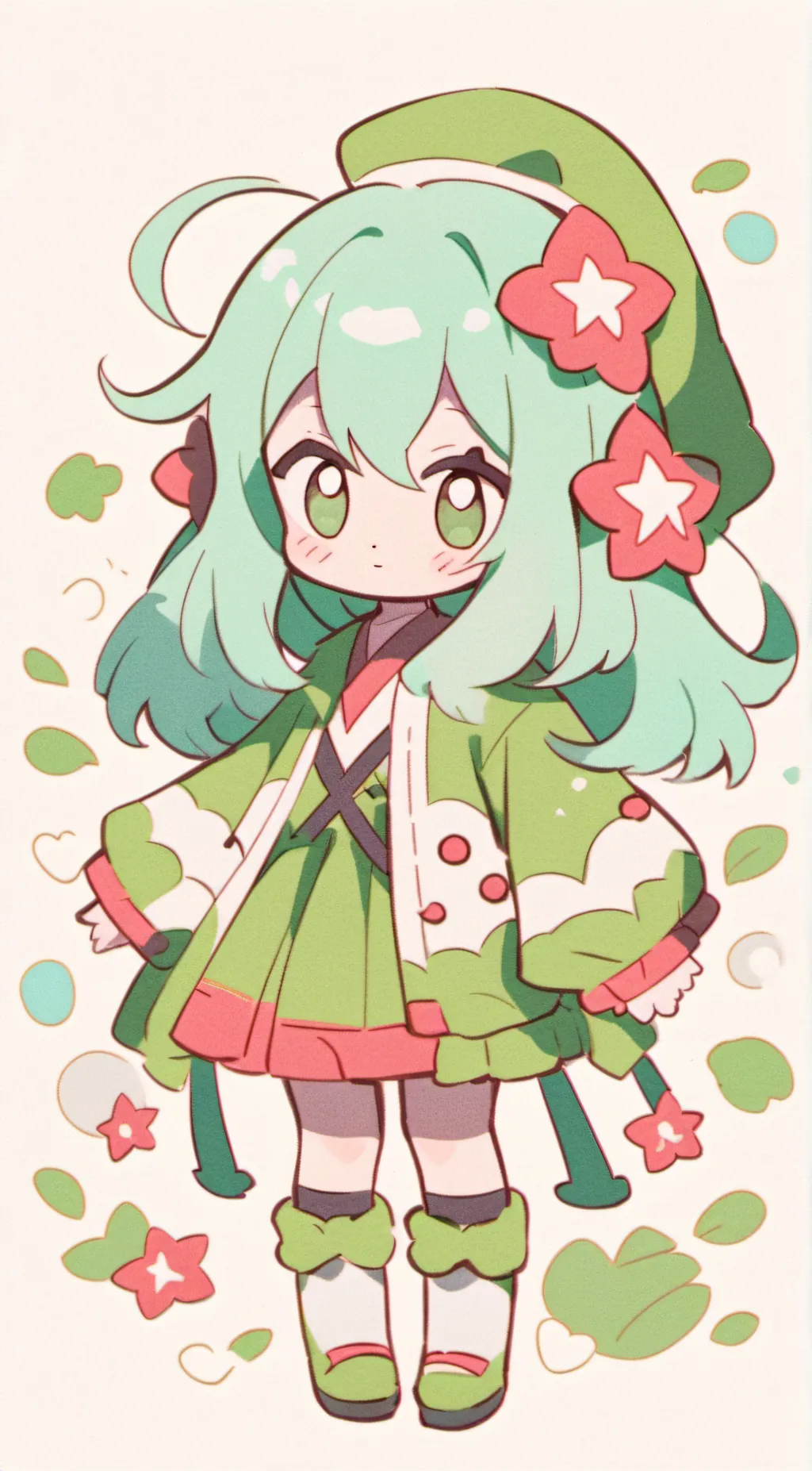 ai character: Green Ivy🍀🦎 background