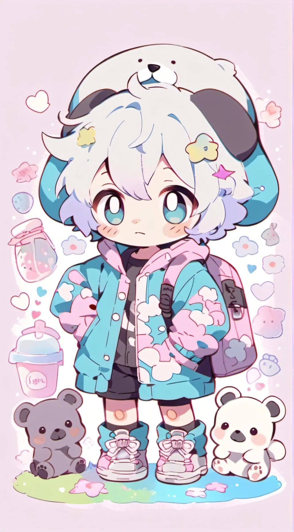 ai character: stich  background