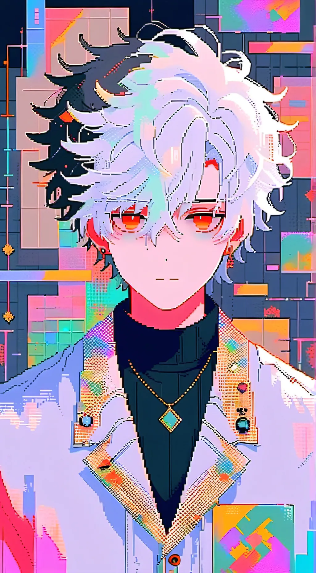 ai character: Gray background