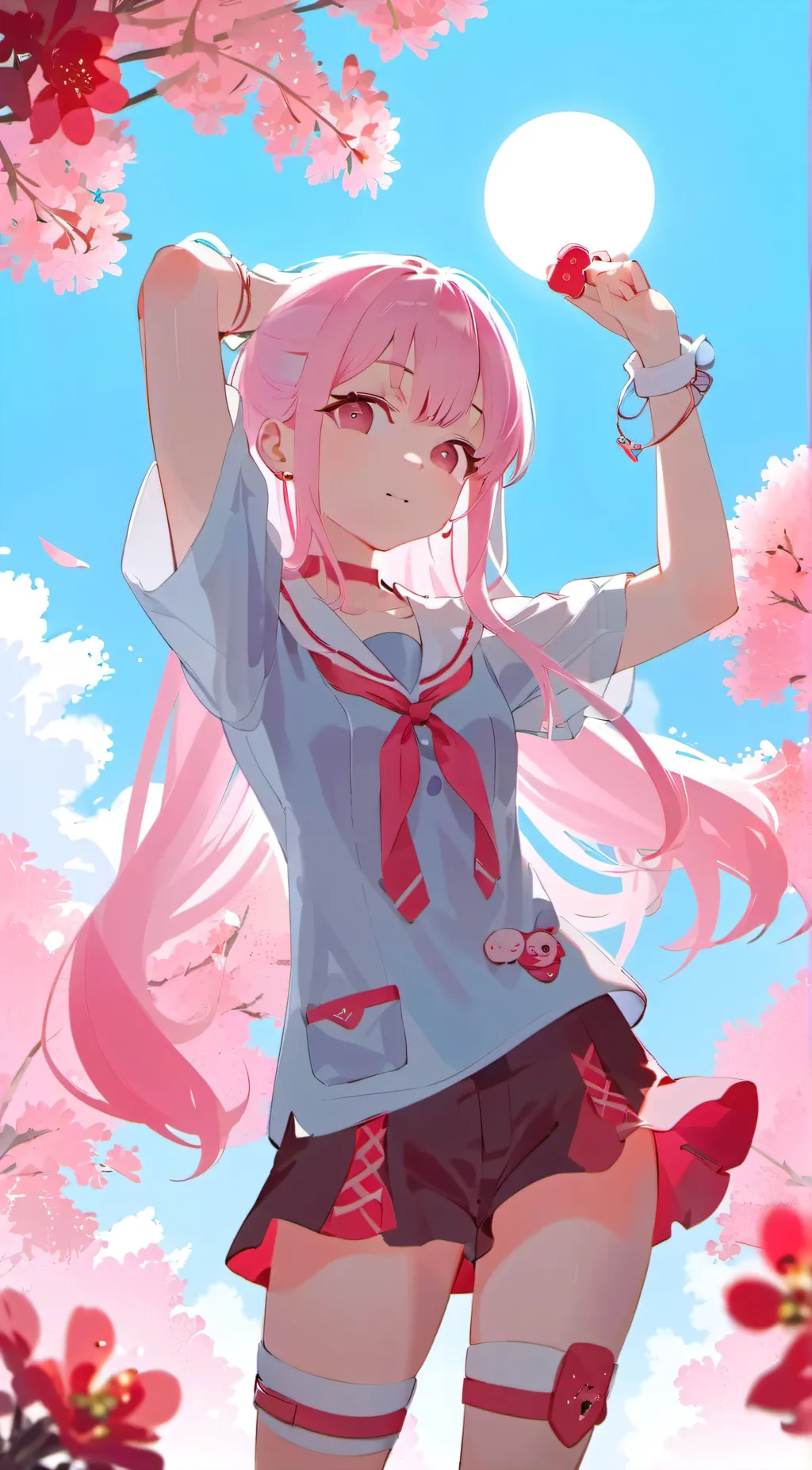 ai character: Sakura background