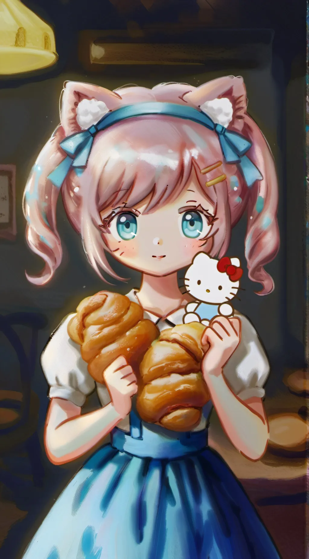 ai character: ✨hello kitty🥐 background
