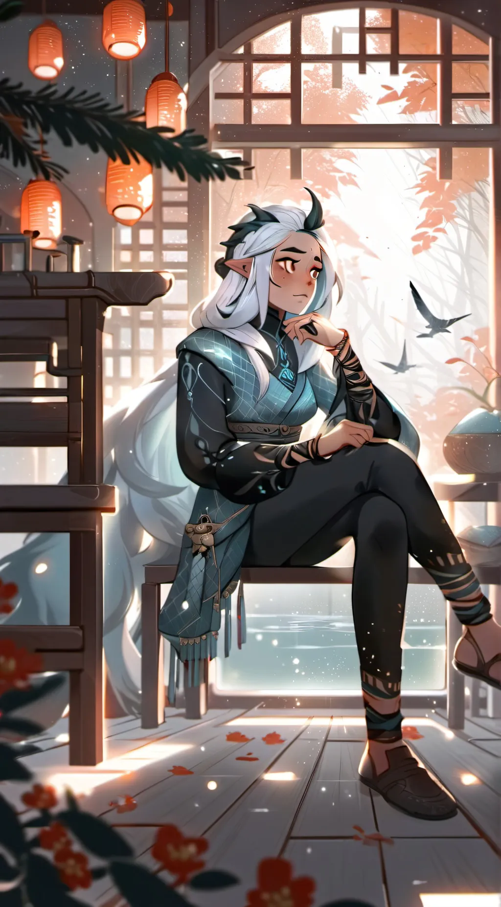 ai character: elves + humans MHA background