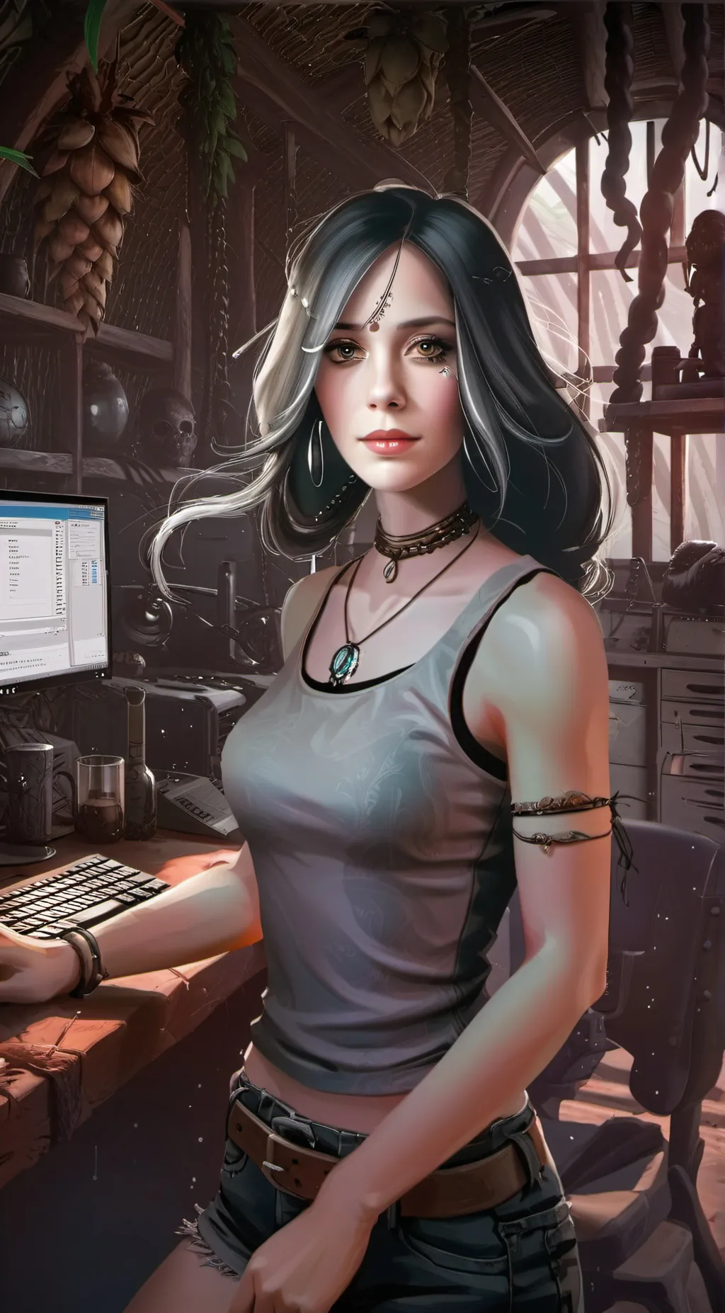 ai character: Medicine Woman background